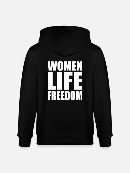 Women life freedom - Stanley/Stella CULTIVATOR Unisex Organic Hooded Jacket - black