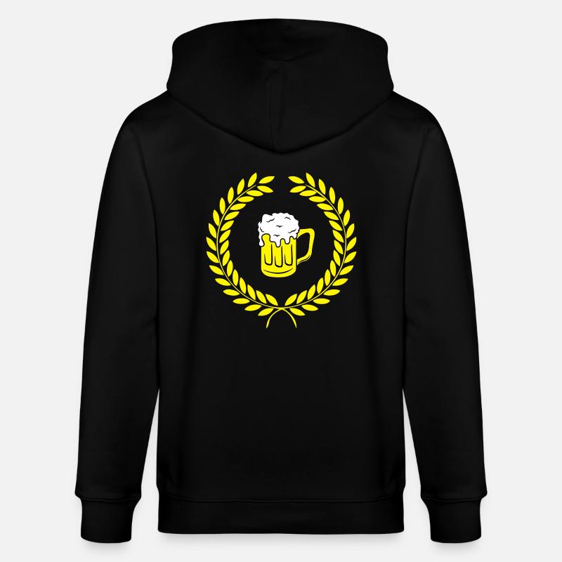 bier wappen - Stanley/Stella Unisex Bio-Kapuzenjacke CULTIVATOR  - Schwarz