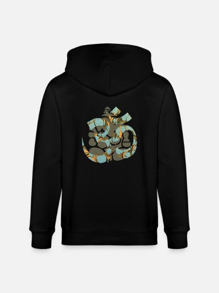 om with ganesha e 204 - Stanley/Stella CULTIVATOR Unisex Organic Hooded Jacket - black