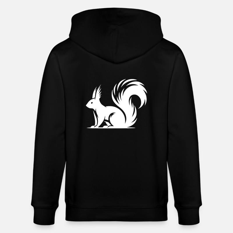 Mignon mignon écureuil Dessin - Veste à capuche bio CULTIVATOR Stanley/Stella Unisexe - noir