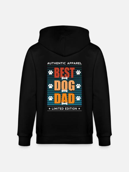 BEST DOG DAD - Stanley/Stella CULTIVATOR  Unisex Organic Hooded Jacket - black