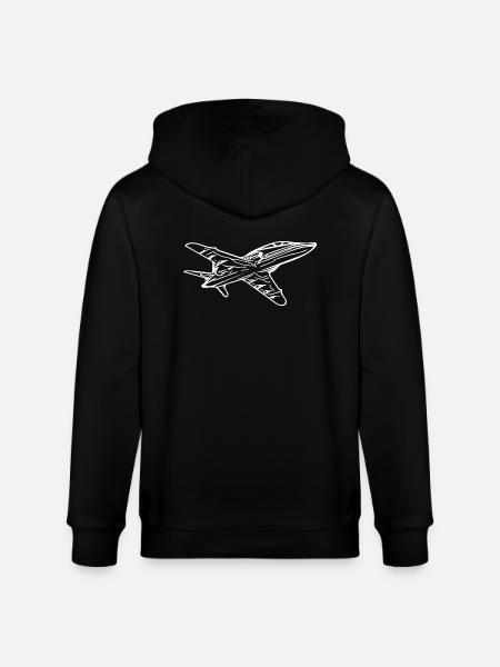 Jet Flyer Airplane - Stanley/Stella CULTIVATOR Unisex Organic Hooded Jacket - black