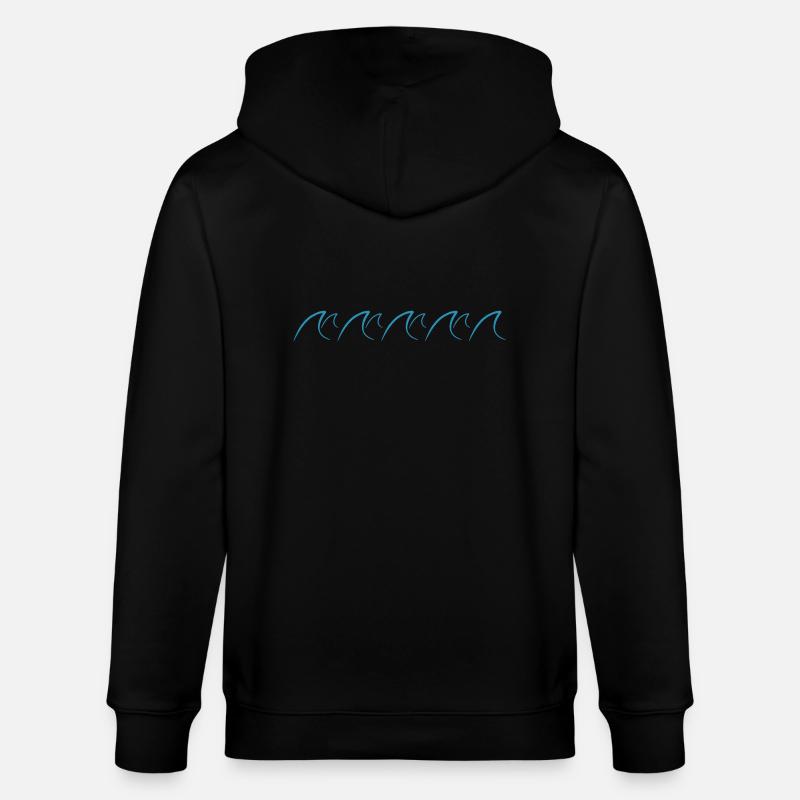 Waves Design - Stanley/Stella Unisex Bio-Kapuzenjacke CULTIVATOR  - Schwarz