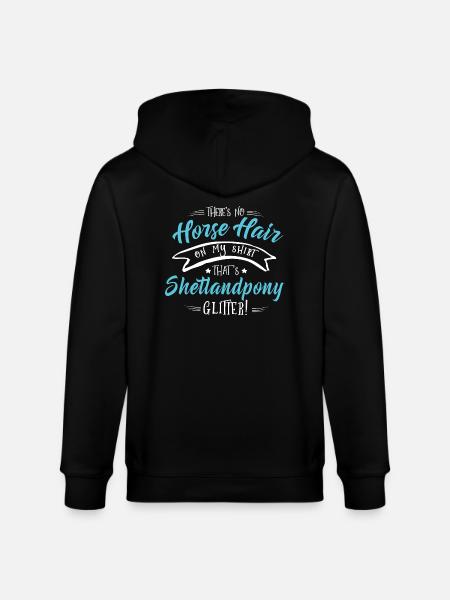 Shetland pony shirt glitter - Stanley/Stella CULTIVATOR Unisex Organic Hooded Jacket - black