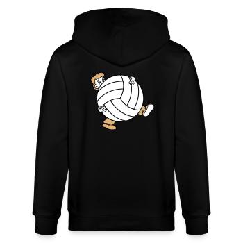 énorme volley-ball sport club ball ball wear s - Veste à capuche bio CULTIVATOR Stanley/Stella Unisexe - noir - Dos - Anna (173cm)