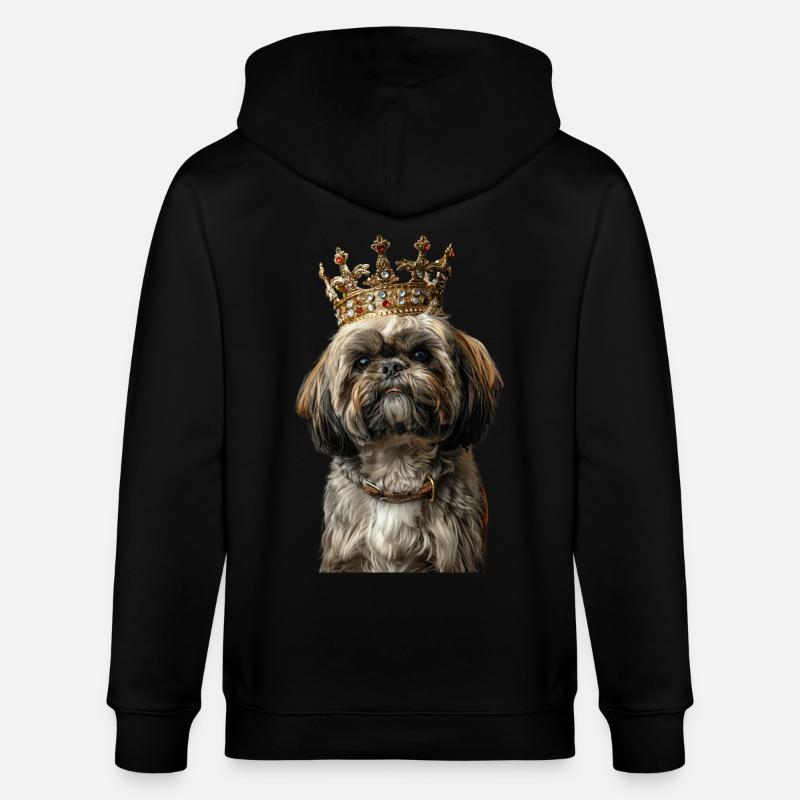 Shih Tzu - Veste à capuche bio CULTIVATOR Stanley/Stella Unisexe - noir
