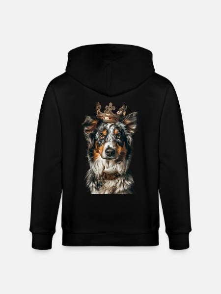 Australian Shepherd - Stanley/Stella CULTIVATOR Unisex Organic Hooded Jacket - black
