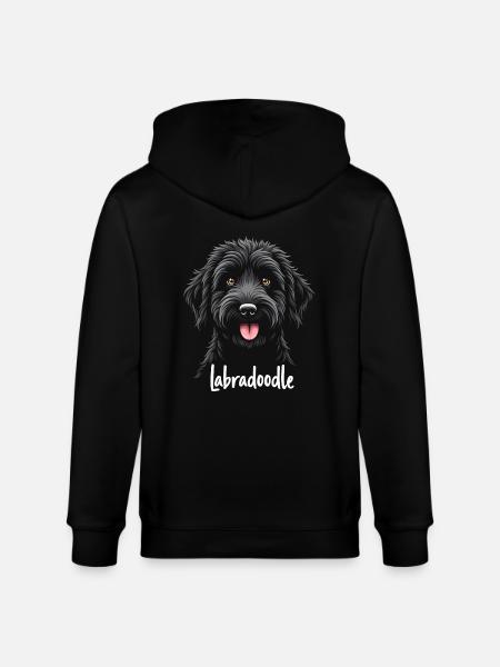 Labradoodle Amitié - Veste à capuche bio CULTIVATOR Stanley/Stella Unisexe - noir