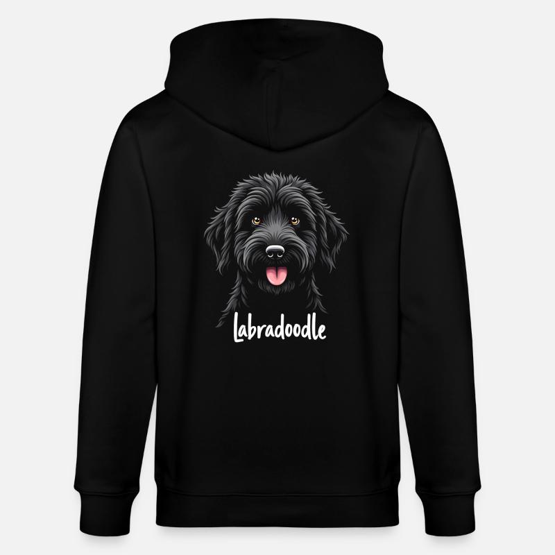 Labradoodle Amitié - Veste à capuche bio CULTIVATOR Stanley/Stella Unisexe - noir