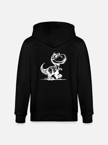 Petit T-Rex mignon Dino - Veste à capuche bio CULTIVATOR Stanley/Stella Unisexe - noir