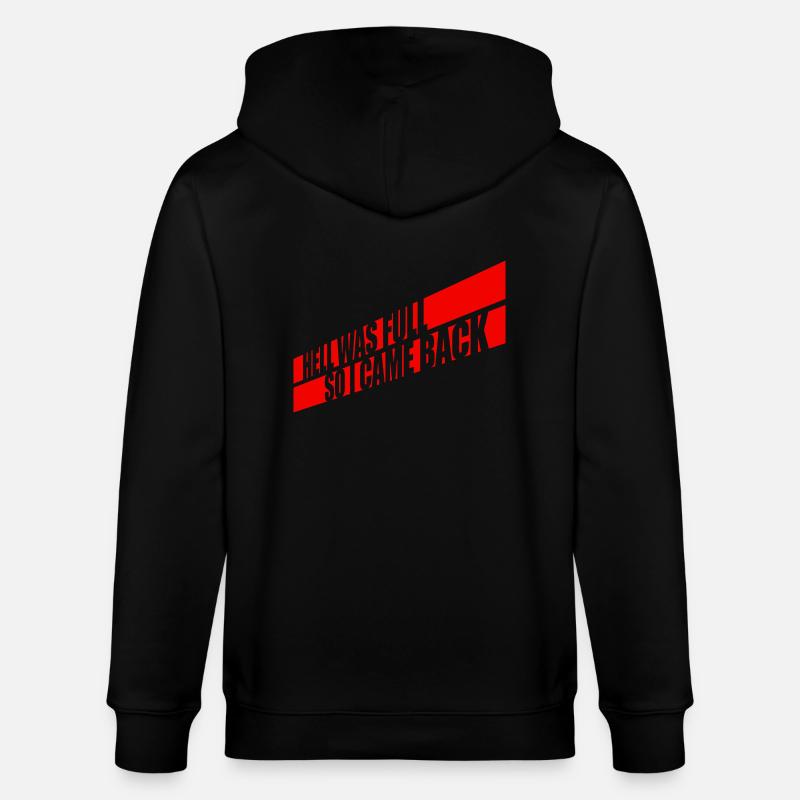 l’enfer était plein Citation - Veste à capuche bio CULTIVATOR Stanley/Stella Unisexe - noir