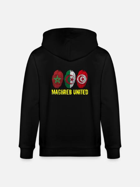 MAGHREB UNITED المغرب - Stanley/Stella Unisex Bio-Kapuzenjacke CULTIVATOR - Schwarz