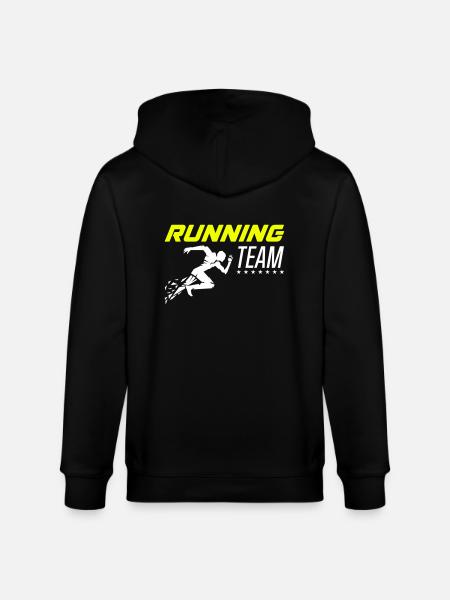 Running Team 1 - Stanley/Stella CULTIVATOR  Unisex Organic Hooded Jacket - black