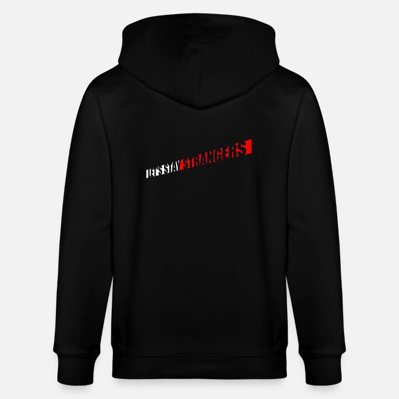 Citation Restons Strangers - Veste à capuche bio CULTIVATOR Stanley/Stella Unisexe - noir