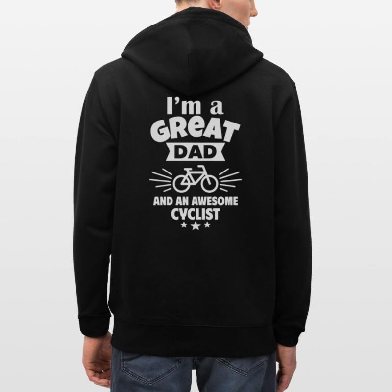 Ich bin ein toller Papa und ein starker Radfahrer Stanley/Stella Unisex Bio-Kapuzenjacke CULTIVATOR 