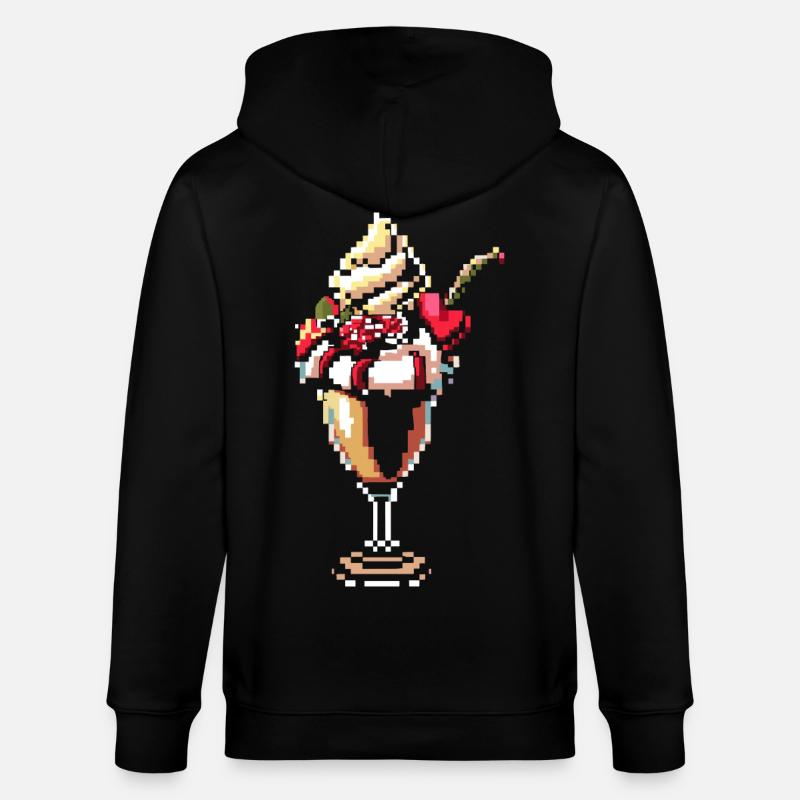Graphique pixel de coupe glacée - Veste à capuche bio CULTIVATOR Stanley/Stella Unisexe - noir