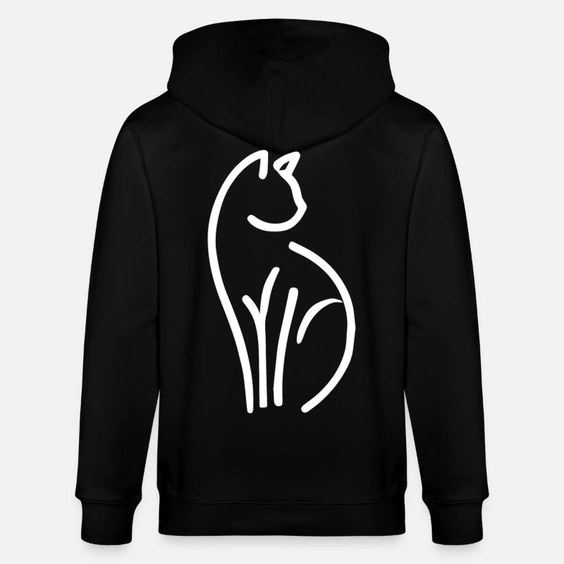 Chat - Veste à capuche bio CULTIVATOR Stanley/Stella Unisexe - noir