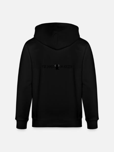 Forever in the heart - Stanley/Stella CULTIVATOR  Unisex Organic Hooded Jacket - black