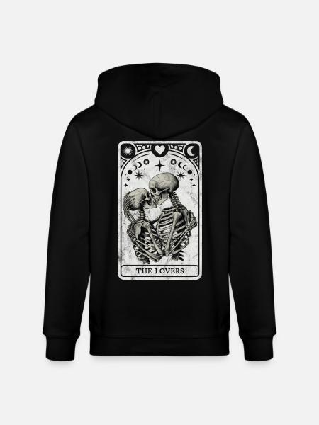 The Lovers Tarot - Stanley/Stella CULTIVATOR Unisex Organic Hooded Jacket - black