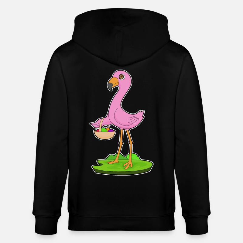 Flamingo Fruit Basket - Stanley/Stella CULTIVATOR  Unisex Organic Hooded Jacket - black