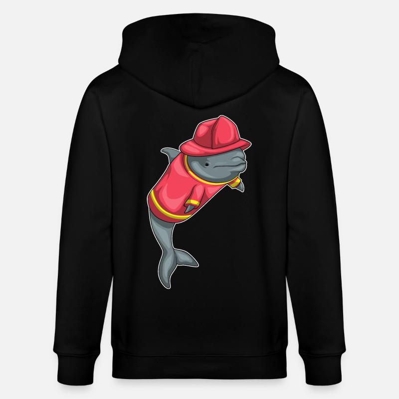 Pompiers de Delfin - Veste à capuche bio CULTIVATOR Stanley/Stella Unisexe - noir