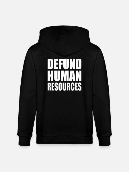 defund human resources - Stanley/Stella CULTIVATOR Unisex Organic Hooded Jacket - black