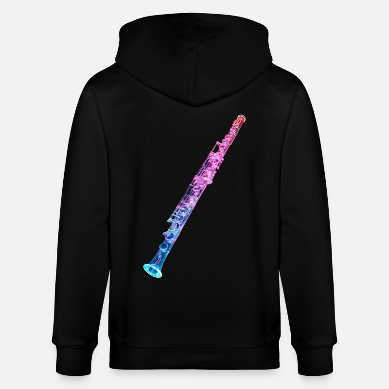 Querflöte - Stanley/Stella Unisex Bio-Kapuzenjacke CULTIVATOR  - Schwarz