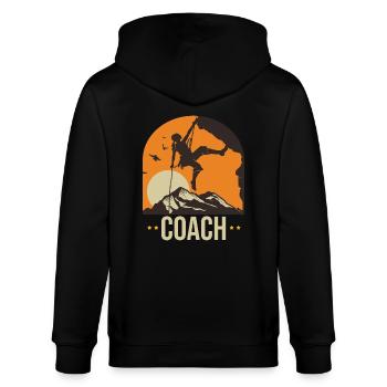 climbing coach climb climb climbing climbing woman - Stanley/Stella CULTIVATOR  Unisex Organic Hooded Jacket - black - Back - Anna (173cm)