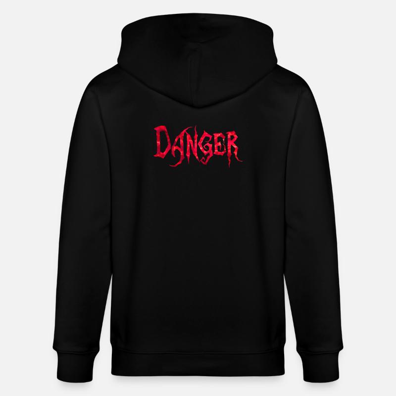Danger rote Polygone - Stanley/Stella Unisex Bio-Kapuzenjacke CULTIVATOR  - Schwarz