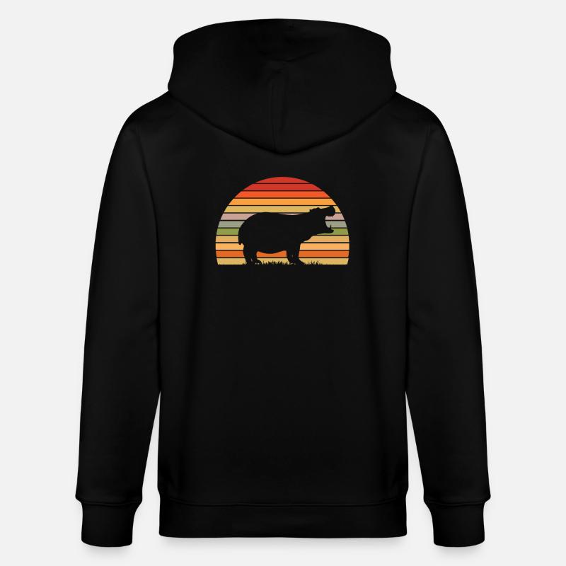 Hippocampe - Veste à capuche bio CULTIVATOR Stanley/Stella Unisexe - noir