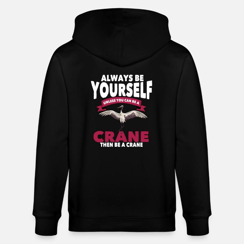 Kranich - Stanley/Stella Unisex Bio-Kapuzenjacke CULTIVATOR  - Schwarz