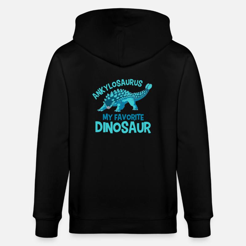 Dinosaure préféré Ankylosaurus - Veste à capuche bio CULTIVATOR Stanley/Stella Unisexe - noir