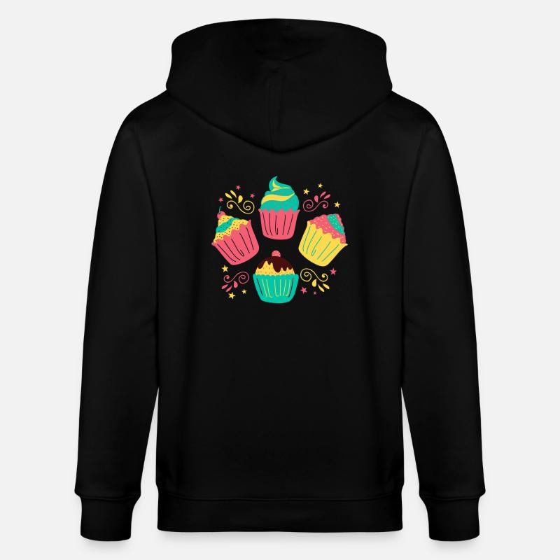 Cupcakes - Stanley/Stella Unisex Bio-Kapuzenjacke CULTIVATOR  - Schwarz