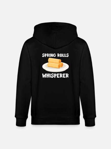 Spring Rolls Whisperer - Stanley/Stella CULTIVATOR  Unisex Organic Hooded Jacket - black