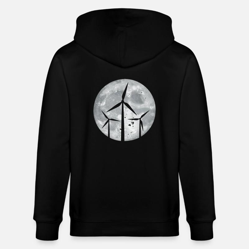 Éolienne - Veste à capuche bio CULTIVATOR Stanley/Stella Unisexe - noir