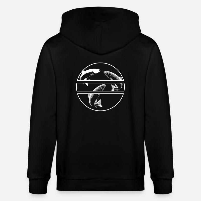 Lachs - Stanley/Stella Unisex Bio-Kapuzenjacke CULTIVATOR  - Schwarz