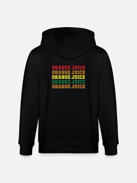 Orange juice - Stanley/Stella CULTIVATOR  Unisex Organic Hooded Jacket - black