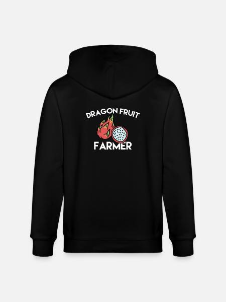 Dragon Fruit Farmer - Stanley/Stella CULTIVATOR  Unisex Organic Hooded Jacket - black