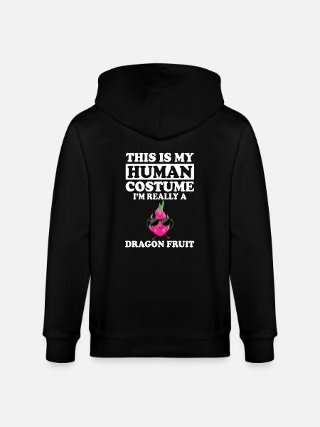 Dragon Fruit Saying - Stanley/Stella CULTIVATOR Unisex Organic Hooded Jacket - black