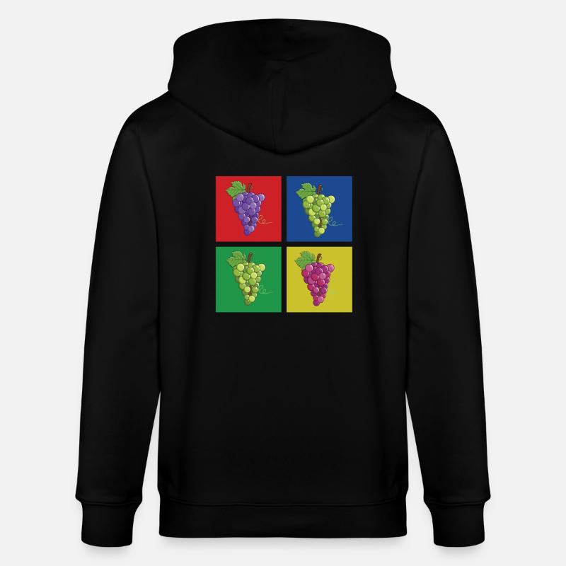 Grappes de raisin - Veste à capuche bio CULTIVATOR Stanley/Stella Unisexe - noir