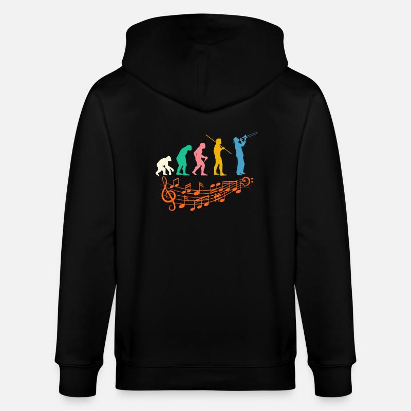 Évolution du jazz - Veste à capuche bio CULTIVATOR Stanley/Stella Unisexe - noir