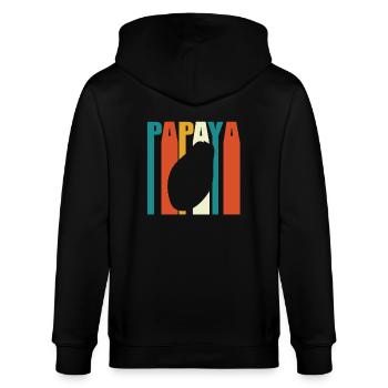 Papaya - Stanley/Stella Unisex Bio-Kapuzenjacke CULTIVATOR  - Schwarz - Hinten - Anna (173cm)
