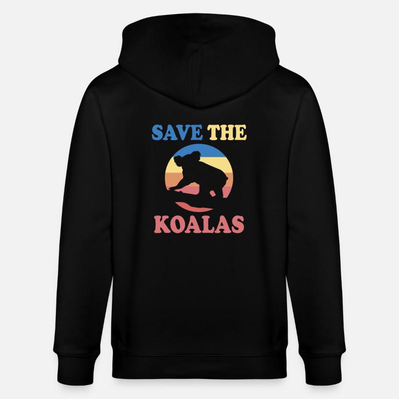 Save The Koalas Outfit - Stanley/Stella Unisex Bio-Kapuzenjacke CULTIVATOR - Schwarz