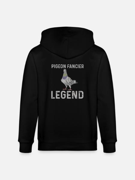 Pigeon fancier legend - Stanley/Stella CULTIVATOR Unisex Organic Hooded Jacket - black