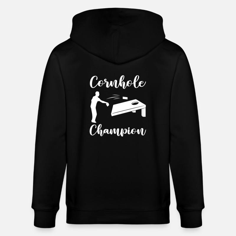 Cornhole-champion - Stanley/Stella Unisex Bio-Kapuzenjacke CULTIVATOR  - Schwarz