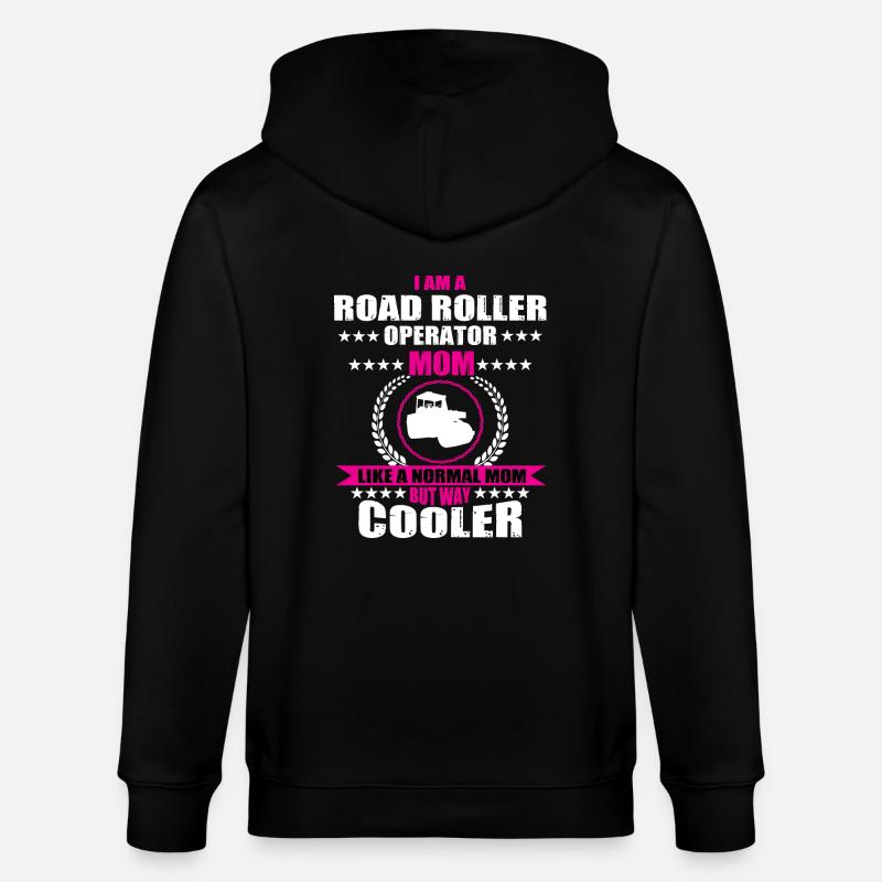 Rollers Mama Road Construction - Stanley/Stella CULTIVATOR  Unisex Organic Hooded Jacket - black