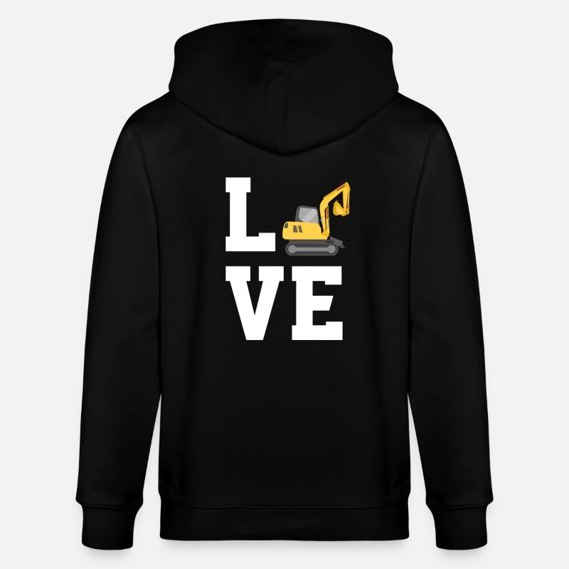 Dear excavators - Stanley/Stella CULTIVATOR  Unisex Organic Hooded Jacket - black