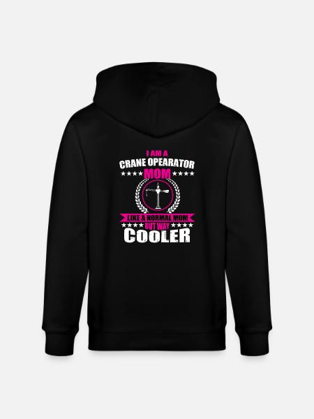 Crane operator Mama - Stanley/Stella CULTIVATOR Unisex Organic Hooded Jacket - black