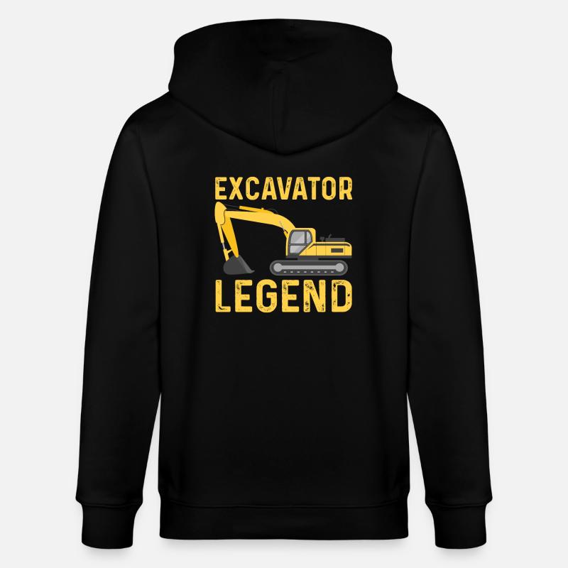 Bagger Legende - Stanley/Stella Unisex Bio-Kapuzenjacke CULTIVATOR - Schwarz