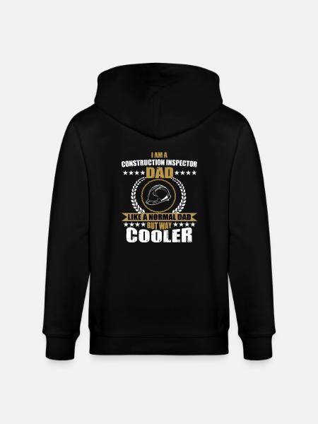 Building Inspector Papa - Stanley/Stella CULTIVATOR Unisex Organic Hooded Jacket - black
